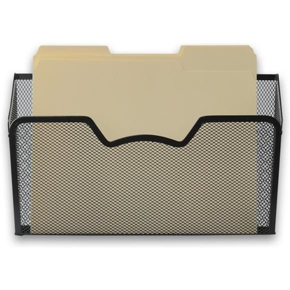 3 Pack - SimpleHouseware Wall Mount Single Pocket File Organizer Holder, Black - Picture 4 of 7